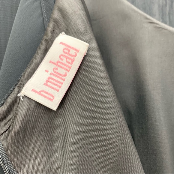 b Michael black sheer overlay midi dress 8 - Picture 4 of 10